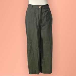 Olive Green loose fit ankle pants